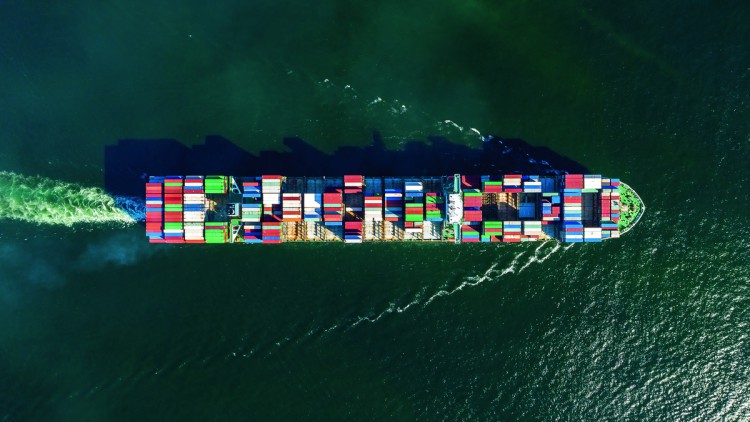 De-Globalisierung, Container, Schiff