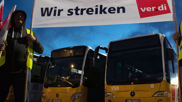 Streik: Im Südwesten bleiben Busse stehen 